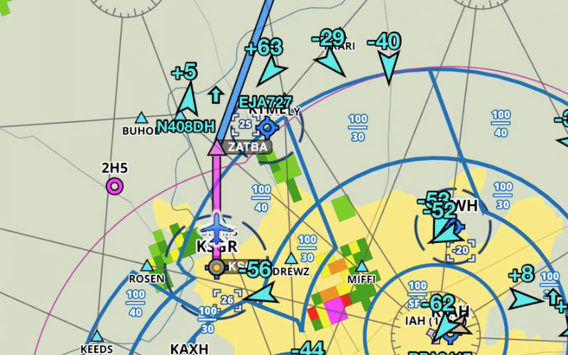 ADS-B Traffic on ForeFlight