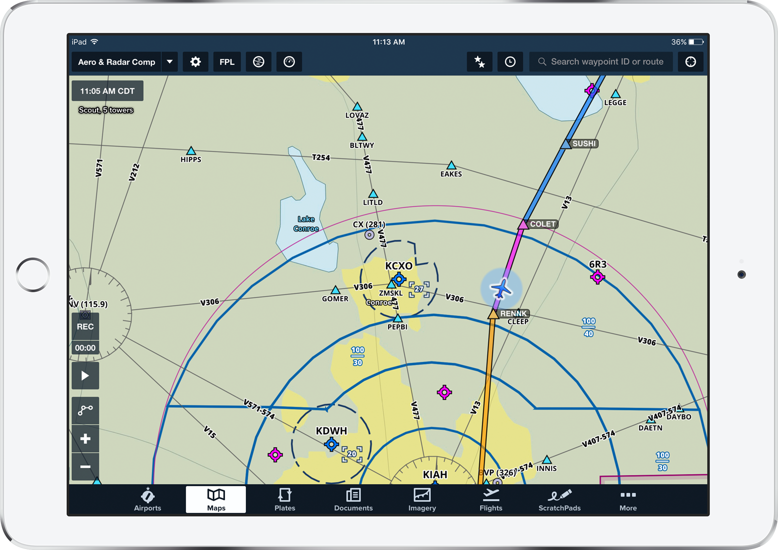 ForeFlight Mobile with Scout